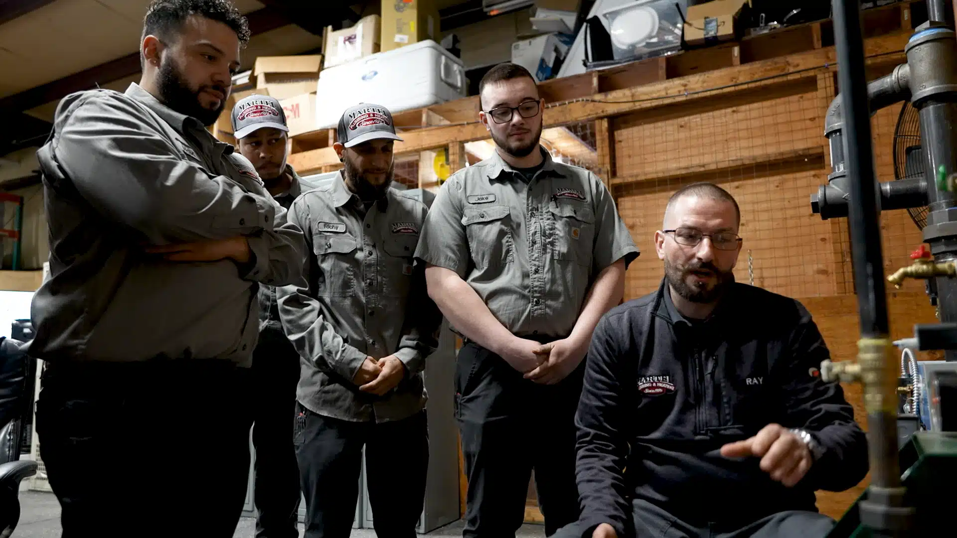 Martel Plumbing & Heating live-fire training wall
