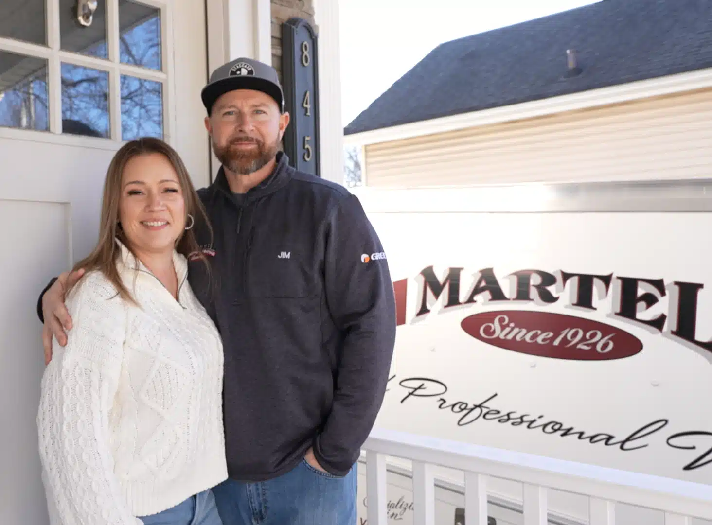 James Martel Jr. at a Martel Plumbing & Heating truck