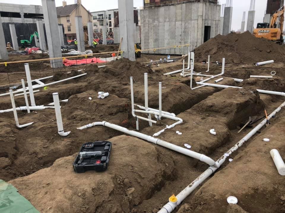 Underground piping layout
